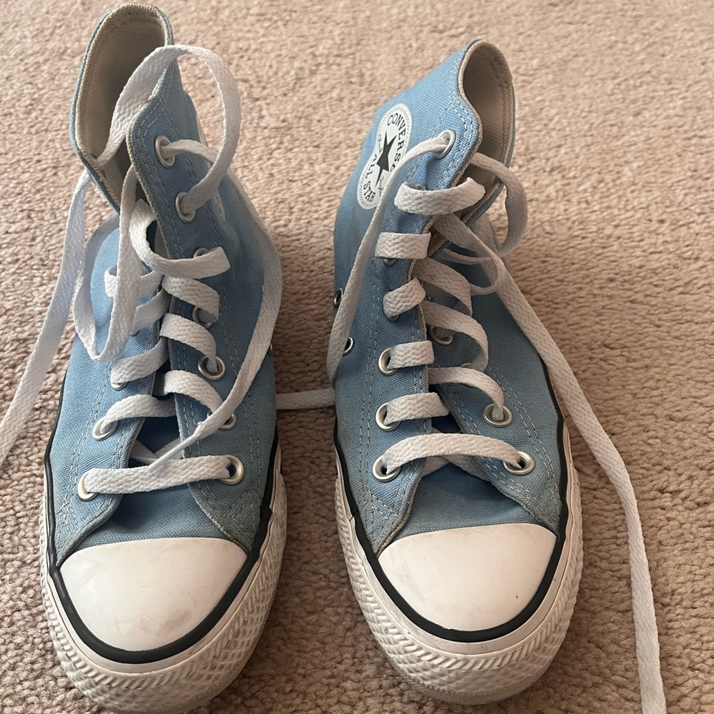 Blue High-Top Sneakers